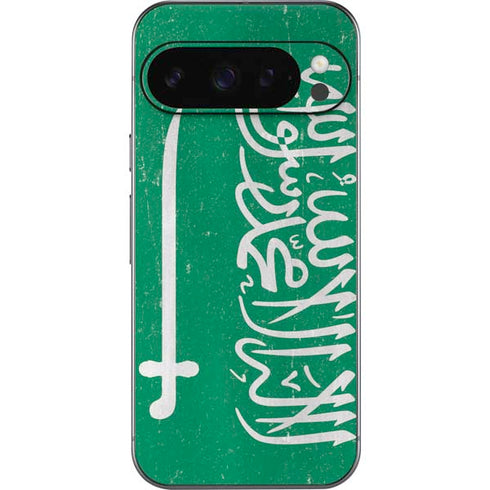 Saudi Arabia Flag Distressed Google Pixel 9 Pro Skin